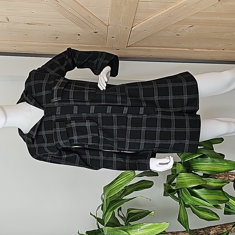 ZARA‎ WOMAN Size S Women's Black Patterned Long-Sleeve Romper